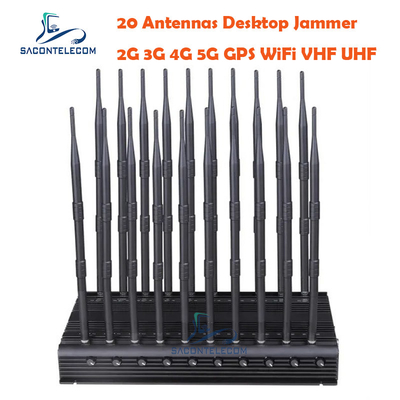 VHF UHF ISO9001 モバイル電話信号妨害器 3.5Ghz 3.7Ghz 5.2Ghz 20チャンネル
