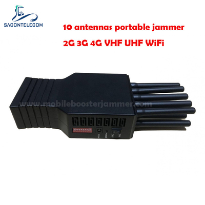 10W 携帯電話信号遮断器 10 アンテナ 20m 半径 VHF UHF GPS