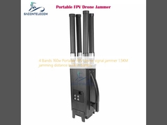 4バンド 160w ポータブル FPV ドローン信号妨害器 1.5KM 妨害距離内蔵バッテリー