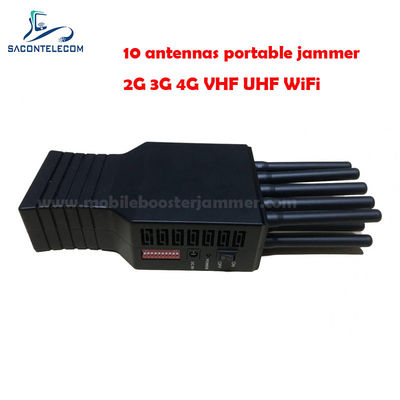 10W パワー 10 アンテナ 20m 半径 ポータブル信号妨害器 ハンドヘルド GPS WiFi ブロッカー