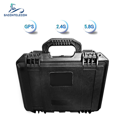 アンテナ2.4G 5.8G GPSで造られるスーツケースの無人機信号の妨害機1.5kmの間隔