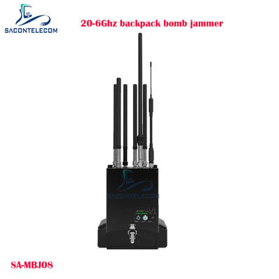 20-6000MHz マンパック ドローン ジャマー 100W 電力と 40m ジャミング 距離 バックパック 爆弾 ジャマー UAV 信号ブロッカー
