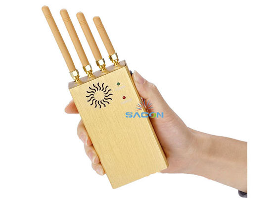 20m 範囲 4 アンテナ 2W 出力 ポータブル GPS ジャマー＆信号ジャマー レザーケース付き