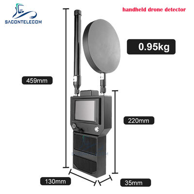 1.5km～2kmの検出距離と400～6000MHzの周波数範囲を持つポータブルハンディドローン信号検出器