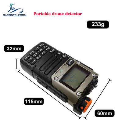700~6Ghzの周波数と800mの検出距離を持つポータブルアンチドローン検出器