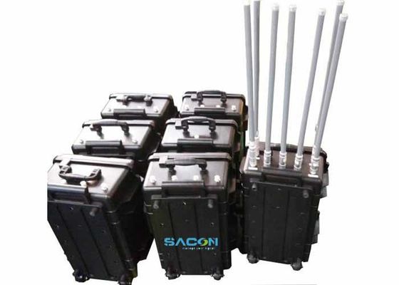 350W 7チャンネルマンパックジャマー（グラスファイバーアンテナ付き、3G 4G GPS信号ブロック用）