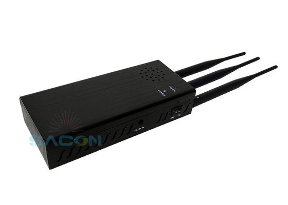 ポータブル 10W ハイパワーシグナルジャマー、8000mAhバッテリー、全方向性アンテナ搭載、車載リモコン妨害用