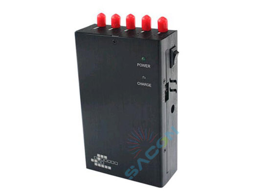 ポータブル携帯ジャマー 5チャンネル 2G 3G WiFi GPS ブロッキング 2.5W 出力パワー 内蔵バッテリー