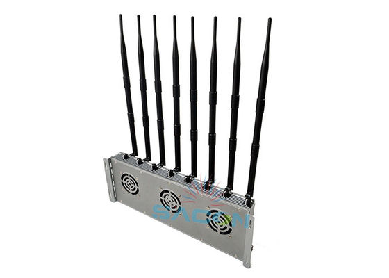 セキュリティーのある地域のために8つのアンテナと80メートルの範囲を備えた40W高電力5G信号妨害器