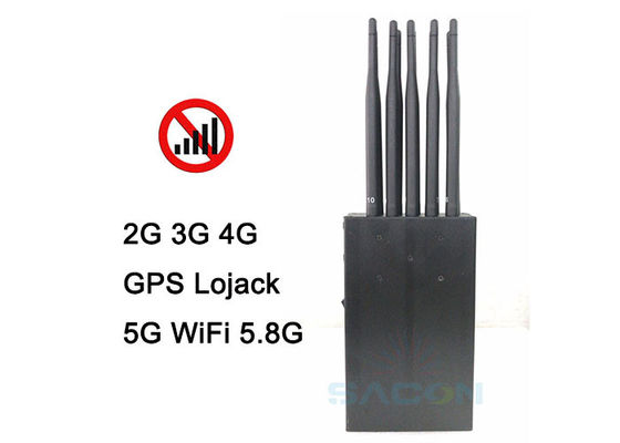 手持ちの5G信号妨害器 10つのアンテナ 15mの範囲と8000mAhのバッテリー
