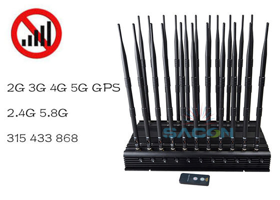 42W電源調節可能な帯域信号妨害器 VHF UHF 5G信号の範囲が40m