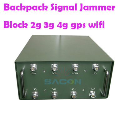 120W 100mレンジ バックパックジャマー 2G 3G 4G 5G VHF UHF WiFi GPS信号遮断用 8 オムニアンテナ