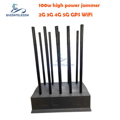 VHF UHF GPS 妨害装置のための10チャネル付き100W 高電力信号妨害器