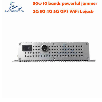 50W 高出力デスクトップシグナルジャマー、10アンテナ、2冷却ファン搭載 (GSM DCS 3G 4G 5G対応)