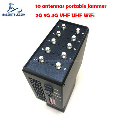 10W パワー 10 アンテナ 20m 半径 ポータブル信号妨害器 ハンドヘルド GPS WiFi ブロッカー