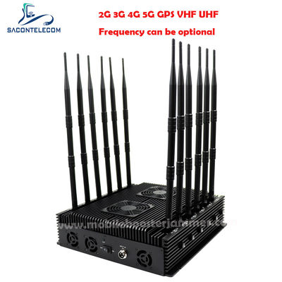 12 アンテナ 80W パワー マルチ周波数信号妨害器 デスクトップ WiFi ブロック 2G 3G 4G 5G WiFi GPS