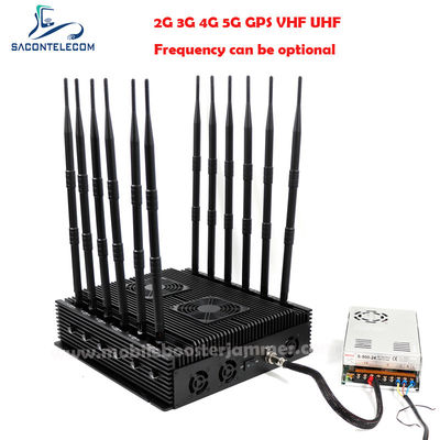 VHF UHF GPS Lojack 5G用 80m半径 12チャンネル 24時間稼働 シグナルジャマーブロッカー